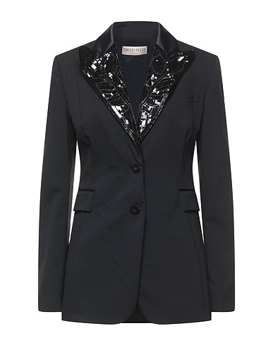 PUCCI Blazer Black 74% Virgin Wool, 19% Mohair wool, 4% Other Fibres, 3% Cotton