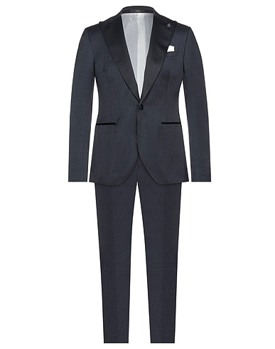PAOLONI Suits Midnight blue 56% Viscose, 44% Wool