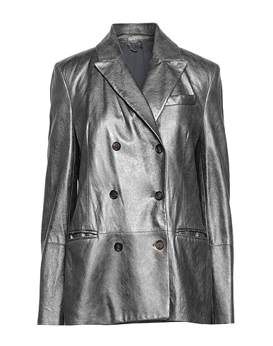 BRUNELLO CUCINELLI Blazer Lead Soft Leather, Brass