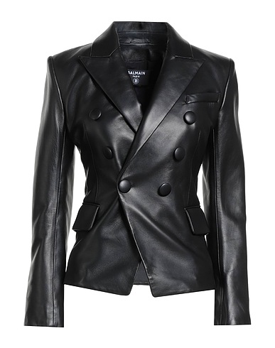 BALMAIN Blazer Black 100% Lambskin