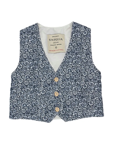 SIVIGLIA Waistcoat Midnight blue 98% Cotton, 2% Elastane