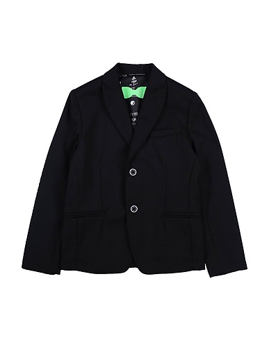 DANIELE ALESSANDRINI Blazer Black 87% Polyester, 11% Viscose, 2% Elastane