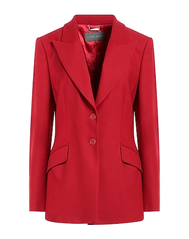 ALBERTA FERRETTI Blazer Brick red 90% Virgin Wool, 8% Cashmere, 2% Elastane