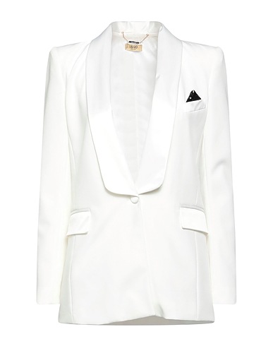 LIU •JO Blazer White 89% Polyester, 11% Elastane, Cotton