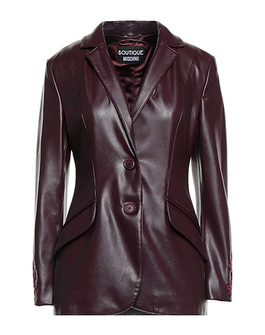 BOUTIQUE MOSCHINO Blazer Plum 50% Polyurethane, 45% Polyester, 5% Other Fibres