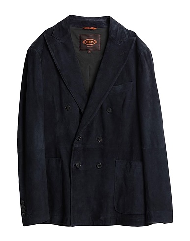 TOD'S Blazer Midnight blue Ovine leather