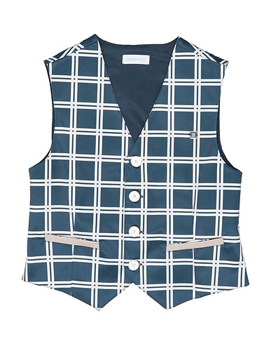 CARLO PIGNATELLI Waistcoat Midnight blue Cotton, Polyester, Lyocell