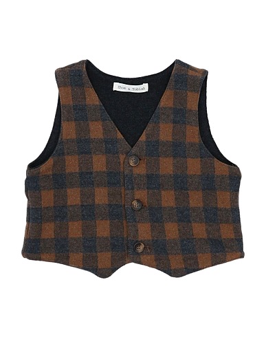 ZHOE & TOBIAH Waistcoat Brown 53% Polyester, 46% Cotton, 1% Elastane