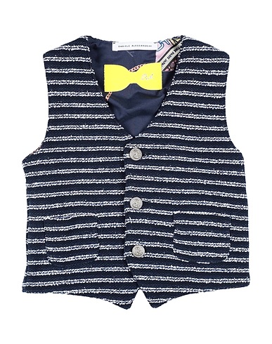 DANIELE ALESSANDRINI Waistcoat Midnight blue 80% Cotton, 20% Polyester