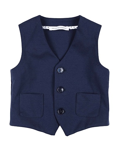 DANIELE ALESSANDRINI Gilet de costume Bleu nuit 52% Coton, 40% Nylon, 8% Élasthanne