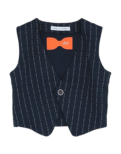 DANIELE ALESSANDRINI Waistcoat Midnight blue 65% Viscose, 30% Polyamide, 5% Elastane