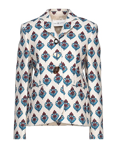 TORY BURCH Blazer Beige 64% Viscose, 16% Polyester, 8% Acrylic, 7% Wool, 5% Nylon