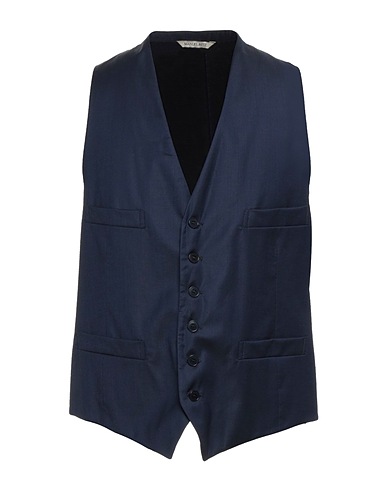 MANUEL RITZ Waistcoat Midnight blue 56% Virgin Wool, 41% Viscose, 3% Elastane