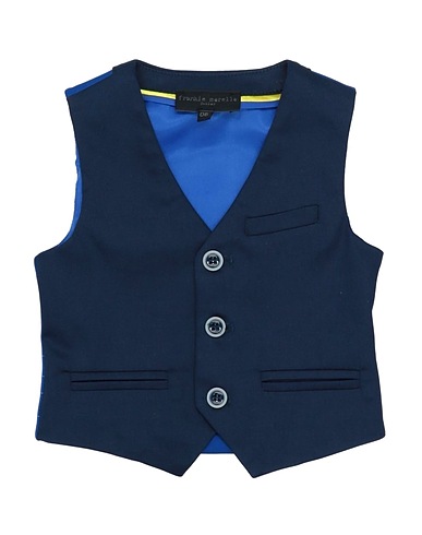 FRANKIE MORELLO Suit vest Midnight blue 97% Cotton, 3% Elastane