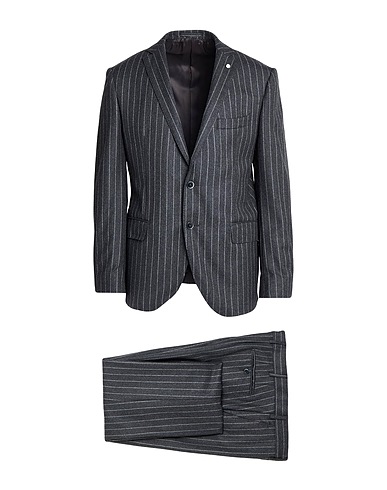 LUIGI BIANCHI Mantova Κοστούμια Γκρι Γραφίτη Μαλλί ποιότητας Super 120