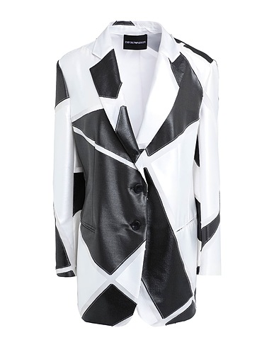 EMPORIO ARMANI Blazer White 78% Polyester, 11% Silk, 11% Polyamide