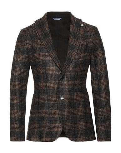 MANUEL RITZ Blazer Brown 54% Acrylic, 24% Virgin Wool, 22% Polyester