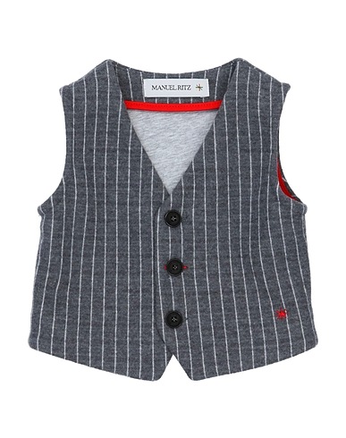 MANUEL RITZ Waistcoat Grey 64% Cotton, 36% Polyester