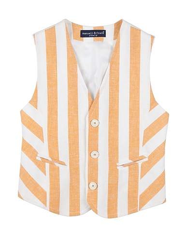 MANUELL & FRANK Suit vest Mustard 55% Viscose, 45% Linen
