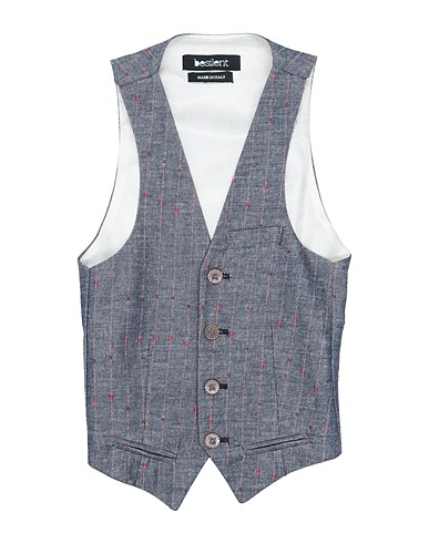 BESILENT Waistcoat Blue 48% Cotton, 28% Linen, 23% Polyester, 1% Polyamide