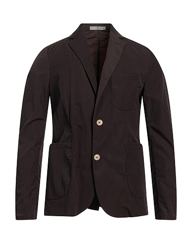 CC COLLECTION CORNELIANI テーラードジャケット ダークブラウン ナイロン 100%