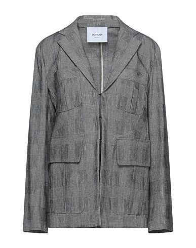 DONDUP Giacca Nero 62% Cotone, 26% Lino, 10% Poliestere, 2% Elastan
