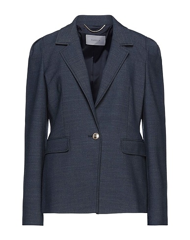 MARELLA テーラードジャケット ミッドナイトブルー ポリエステル 53% / バージンウール 43% / ポリウレタン 4%