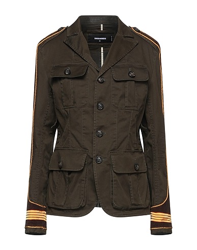 DSQUARED2 Blazer Military green 97% Cotton, 3% Elastane, Glass