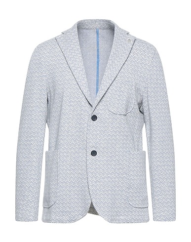 BARBATI Blazer Sky blue 91% Cotton, 7% Polyester, 2% Elastane