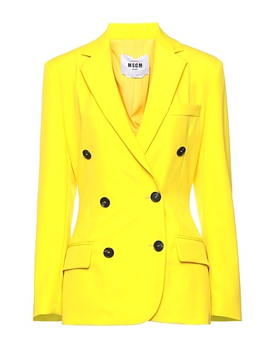 MSGM Giacca Giallo 55% Poliestere, 45% Lana Vergine
