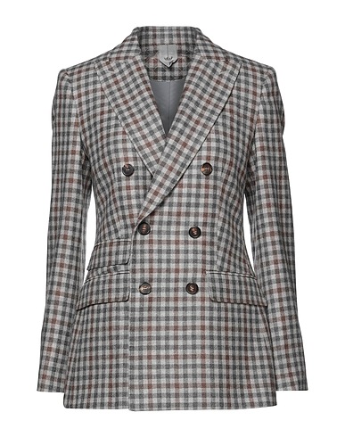 MAX MARA Blazer Light grey 93% Virgin Wool, 7% Cashmere