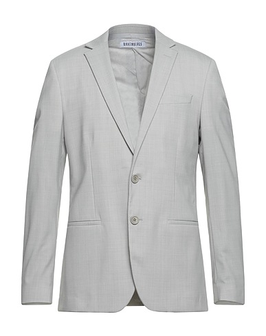 BIKKEMBERGS Blazer Light grey 54% Polyester, 44% Wool, 2% Elastane