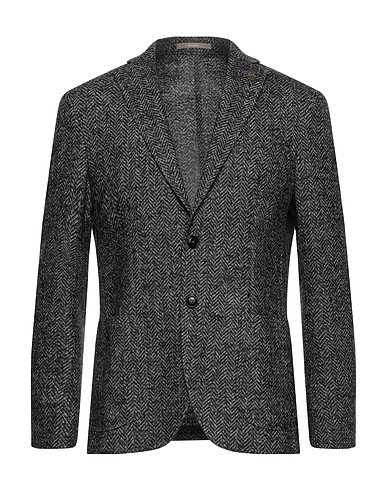 PAOLONI Blazer Charcoal 77% Virgin Wool, 16% Polyamide, 6% Cotton, 1% Elastane