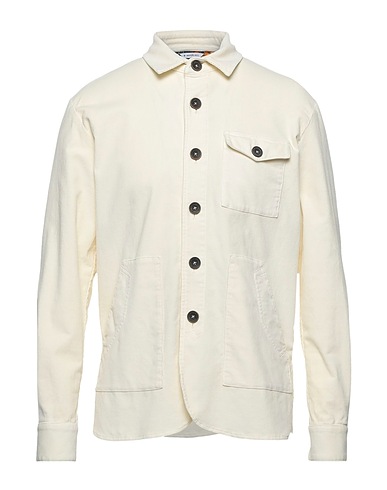MANUEL RITZ Shirts White 98% Cotton, 2% Elastane