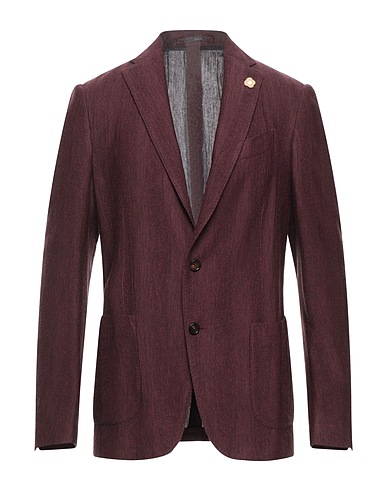 LARDINI Blazer Burgundy 50% Wool, 45% Acrylic, 5% Polyamide