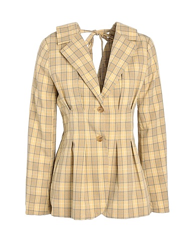TOPSHOP Blazer Yellow 96% Polyester, 4% Elastane