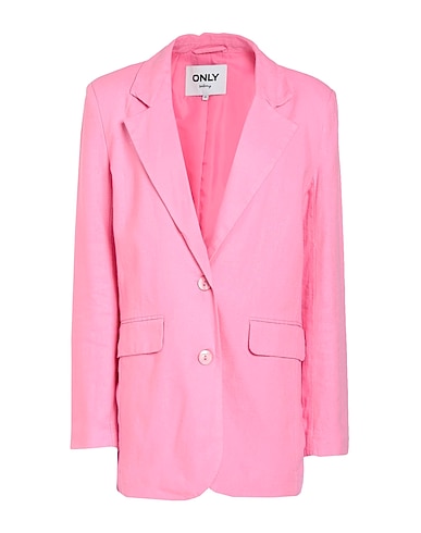 ONLY Blazer Pink 55% Linen, 45% Viscose