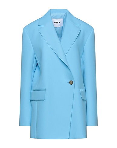 MSGM Blazer Sky blue 84% Polyester, 10% Viscose, 6% Elastane