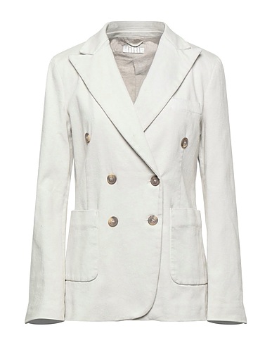 KILTIE Blazer Light grey 98% Cotton, 2% Elastane