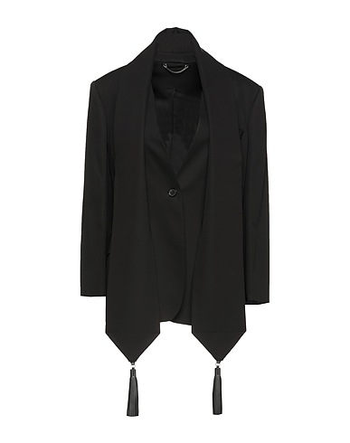 FERRAGAMO Americana Negro 96% Viscosa, 4% Elastán, Piel de cordero