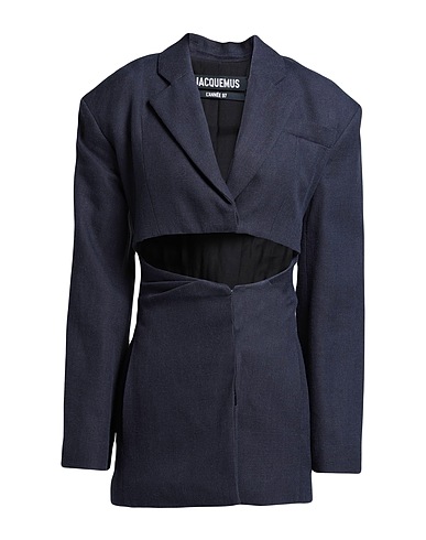 JACQUEMUS Blazer Midnight blue 80% Linen, 20% Viscose
