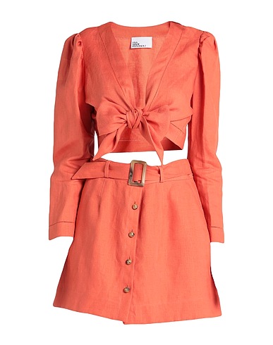 LISA MARIE FERNANDEZ Outfit Orange 100% Leinen