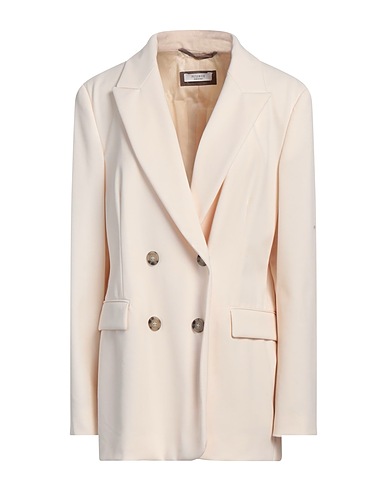 PESERICO Jackett Cremeweiß 53% Polyester, 43% Schurwolle, 4% Elastan