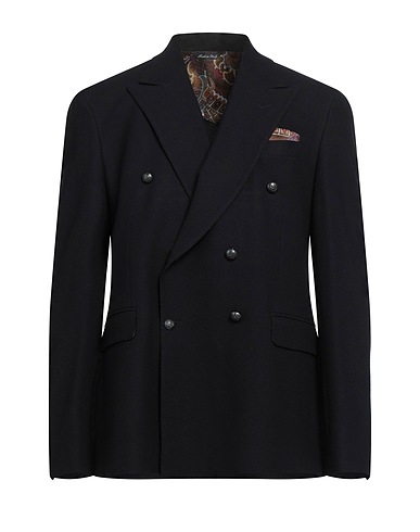 BRIAN DALES Blazers Schwarz 47% Wolle, 47% Baumwolle, 4% Nylon, 2% Elastan