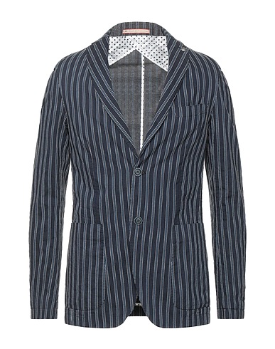 MASSIMO REBECCHI Blazer Midnight blue 76% Cotton, 24% Linen