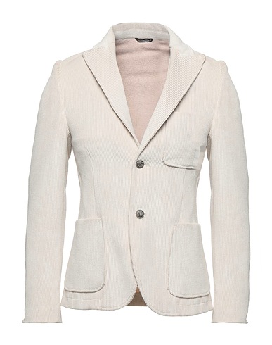 GREY DANIELE ALESSANDRINI Blazer Ivory 85% Polyester, 12% Polyamide, 3% Elastane