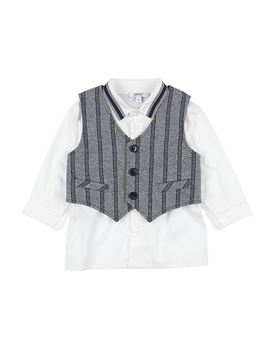 ALETTA Patterned shirt Grey 97% Cotton, 3% Elastane
