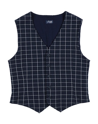 IL GUFO Waistcoat Midnight blue 100% Cotton