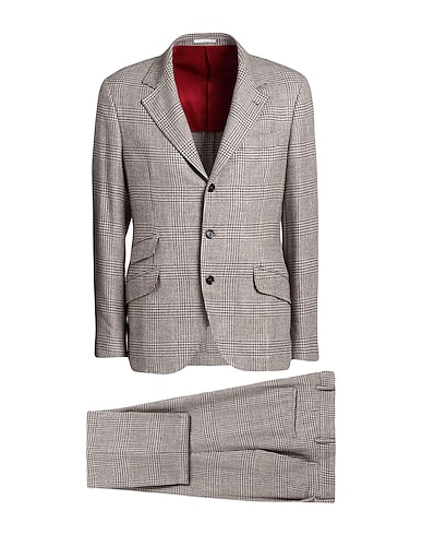 BRUNELLO CUCINELLI Suits Beige 63% Wool, 20% Silk, 17% Linen