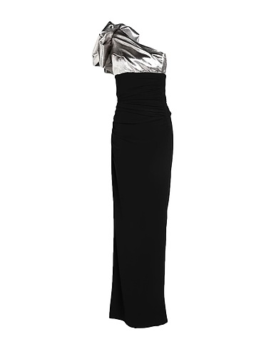 PAULE KA Long dress Silver 95% Viscose, 5% Elastane